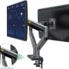 North Bayou Ultra Wide Full Motion Swivel Dual Monitor Mount for 22''-32''- Black (G35)