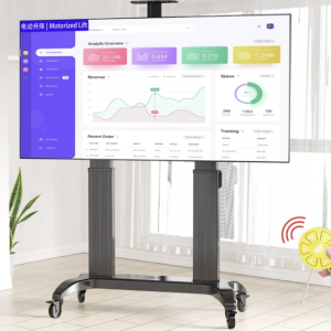 Motorised Mobile Cart for 75-110" TV's / smart boards ( TW100)