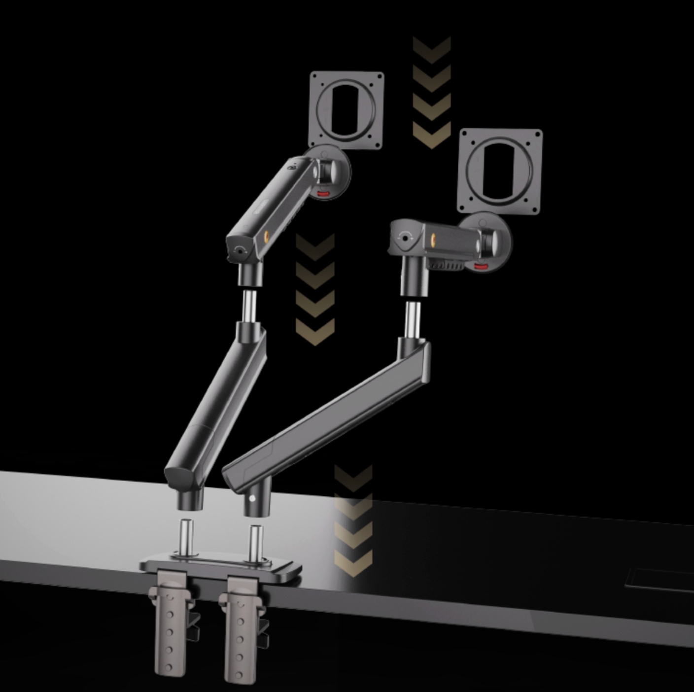 Mechanical Spring Dual Arm for 17" -32" Monitors (A5C)